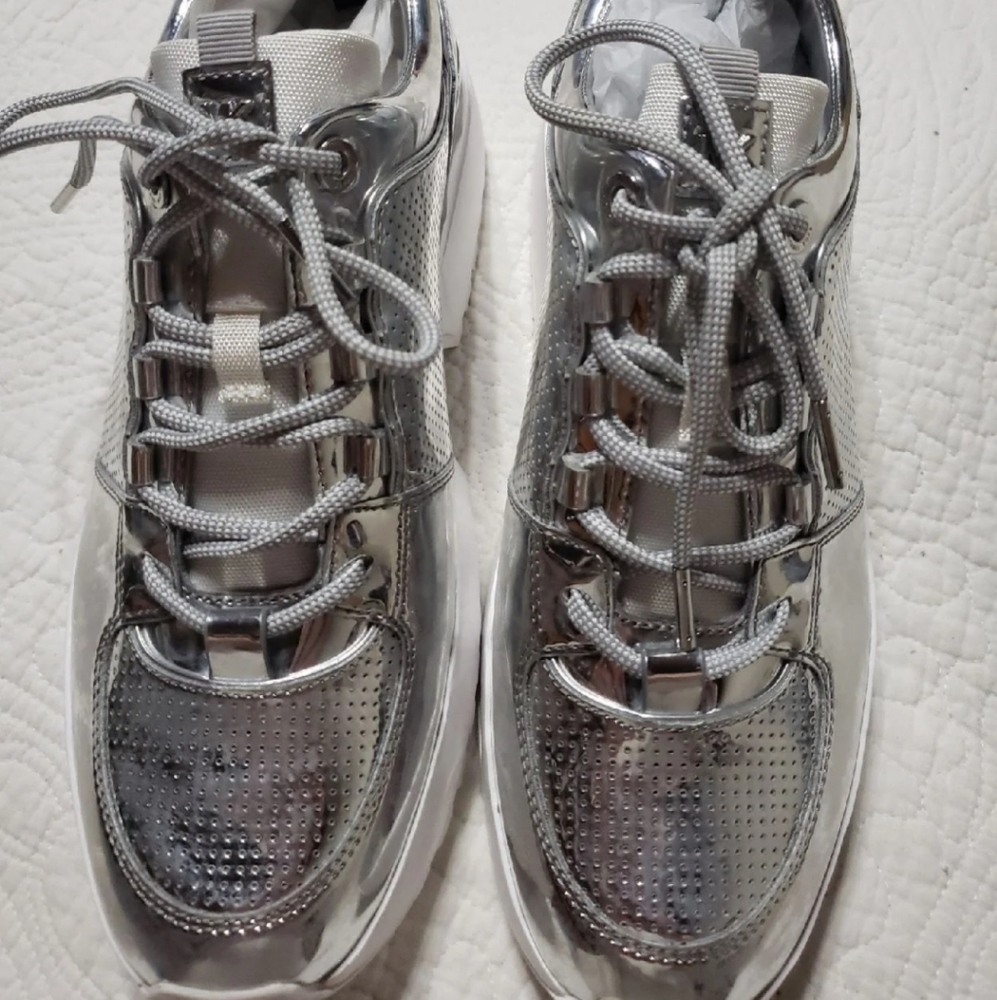 Michael Kors Cosmo Trainer Metallic Size 10 - Picture 2 of 6